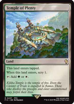 Temple of Plenty (Surge Foil) (FIC-437)  Foil - Commander: FINAL FANTASY