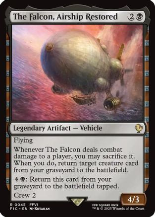 The Falcon, Airship Restored (Surge Foil) (FIC-045)  Foil - Commander: FINAL FANTASY
