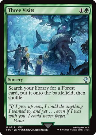Three Visits (Surge Foil) (FIC-315)  Foil - Commander: FINAL FANTASY