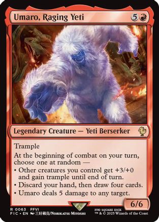 Umaro, Raging Yeti (Surge Foil) (FIC-063)  Foil - Commander: FINAL FANTASY
