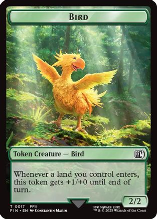 Bird (0017) // Wizard (0015) Double-Sided Token (FIN-17 // 15)  Foil - FINAL FANTASY