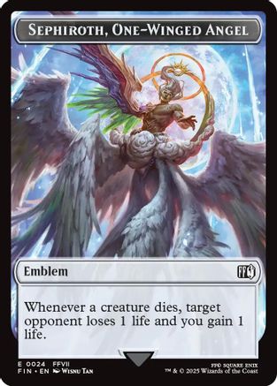 Emblem - Sephiroth, One-Winged Angel // Robot Warrior Double-Sided Token (FIN-24 // 12)  - FINAL FANTASY