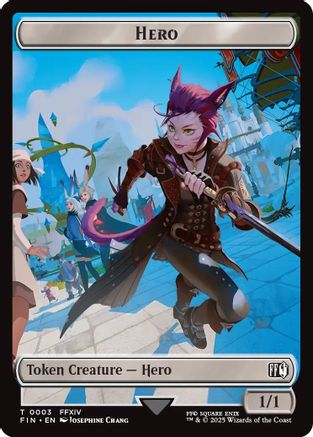 Hero (0003) // Food Double-Sided Token (FIN-3 // 22)  Foil - FINAL FANTASY