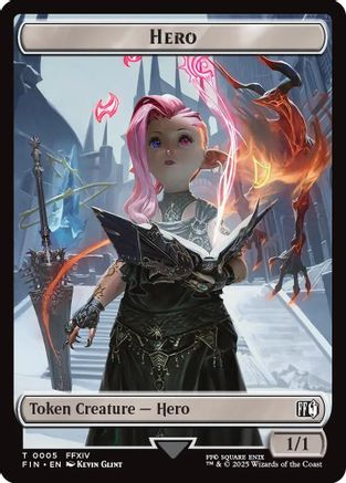 Hero (0005) // Food Double-Sided Token (FIN-5 // 22) - FINAL FANTASY Foil