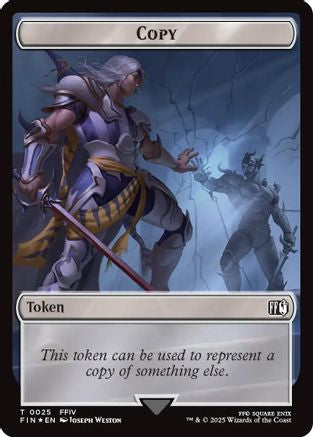 Copy (0025) // Moogle (0034) Double-Sided Token (Surge Foil) (FIN-25 // 34)  Foil - FINAL FANTASY