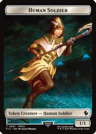 Human Soldier // Hero (0009) Double-Sided Token (FIC-1 // 9)  - Commander: FINAL FANTASY