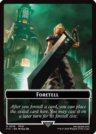 Foretell // Treasure Double-Sided Token (FIC-10 // 23)  - Commander: FINAL FANTASY