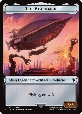 The Blackjack // The Monarch Double-Sided Token (Surge Foil) (FIC-8 // 11)  Foil - Commander: FINAL FANTASY