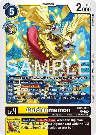 GoldNumemon [BT22-031] [Cyber Eden]