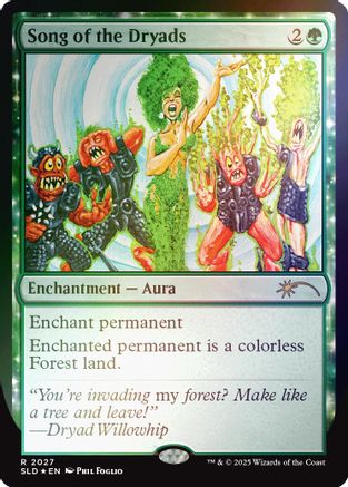 Song of the Dryads (2027) (Rainbow Foil) (SLD-2027)  Foil - Secret Lair Drop Series