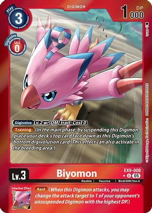 Biyomon (Limited Foil) (EX9-008) - Versus Monsters Foil