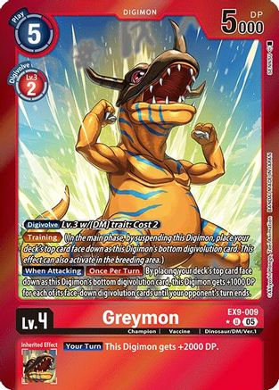 Greymon (Limited Foil) (EX9-009) - Versus Monsters Foil