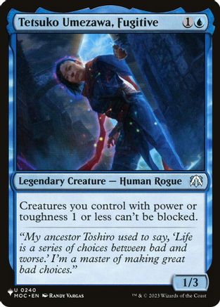 Tetsuko Umezawa, Fugitive (MOC) (LIST-240)  - The List Reprints