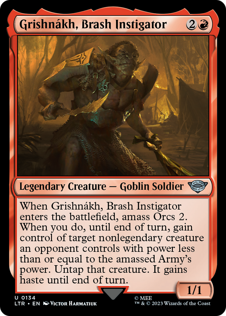 Grishnakh, Brash Instigator (LTR-134)  Foil - The Lord of the Rings: Tales of Middle-earth