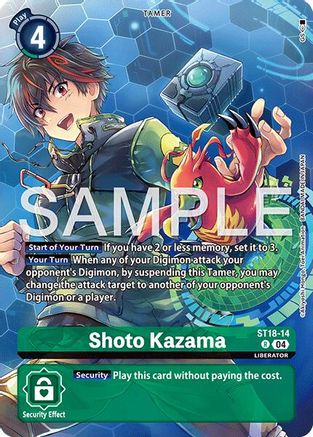 Shoto Kazama (Digimon Liberator Debuggers Set) (ST18-14) - Starter Deck 18: Guardian Vortex Foil