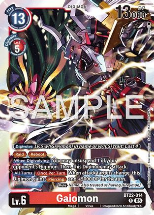 Gaiomon (BT22-014) - Cyber Eden Foil
