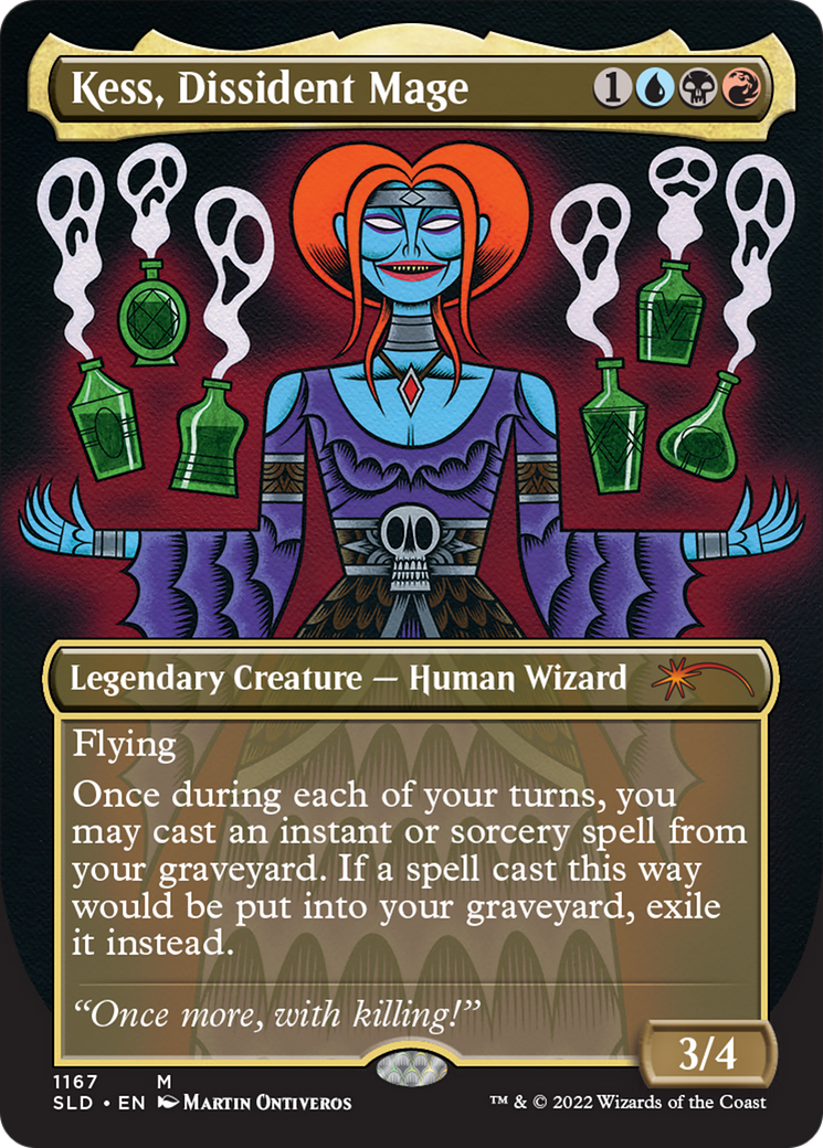 Kess, Dissident Mage (SLD-1167)  Foil - Secret Lair Drop (Borderless)