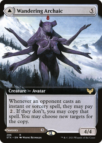 Wandering Archaic (Extended Art) (STX-286)  Foil - Strixhaven: School of Mages: (Extended Art)