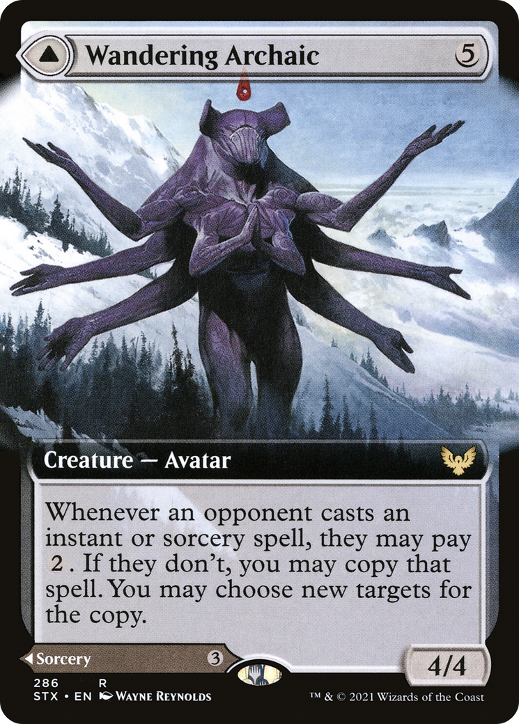 Wandering Archaic (Extended Art) (STX-286)  - Strixhaven: School of Mages: (Extended Art)