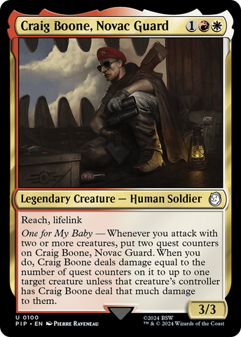 Craig Boone, Novac Guard (PIP-100)  Foil - Fallout