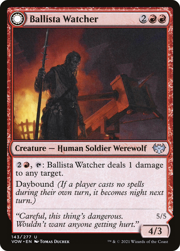 Ballista Watcher (VOW-143)  - Innistrad: Crimson Vow: (Double Faced Transform)