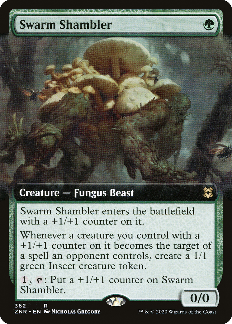 Swarm Shambler (Extended Art) (ZNR-362)  - Zendikar Rising