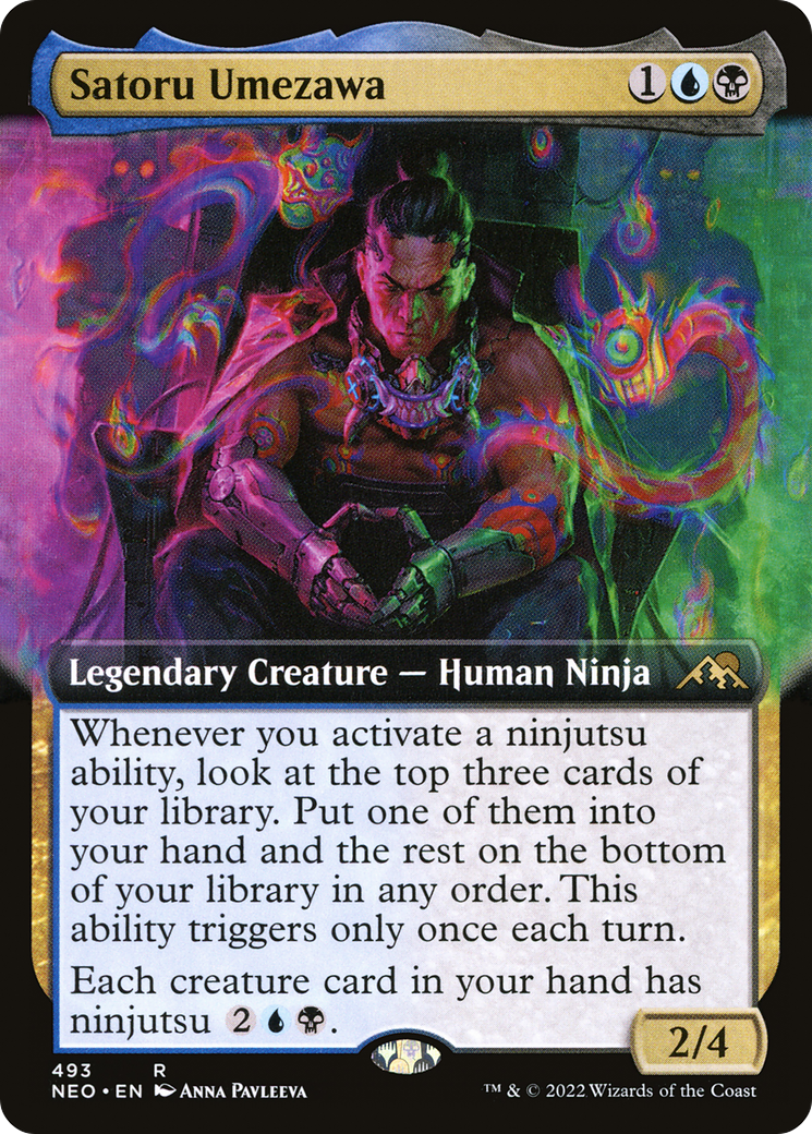 Satoru Umezawa (Extended Art) (NEO-493)  - Kamigawa: Neon Dynasty: (Extended Art)