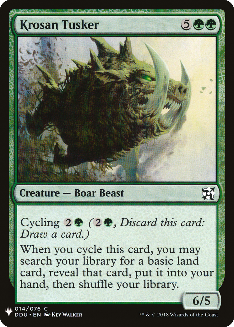 Krosan Tusker (DDU) (LIST-014)  - The List