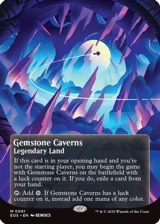 Gemstone Caverns (0061) (Borderless) (EOS-061) - Edge of Eternities: Stellar Sights Foil