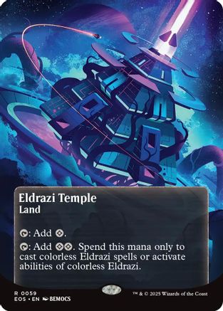 Eldrazi Temple (0059) (Borderless) (EOS-059)  Foil - Edge of Eternities: Stellar Sights