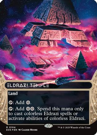 Eldrazi Temple (0104) (Borderless) (Galaxy Foil) (EOS-104) - Edge of Eternities: Stellar Sights Foil