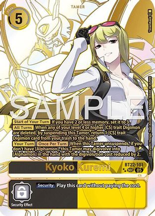 Kyoko Kuremi (Rare Pull) (BT22-101) - Cyber Eden Foil