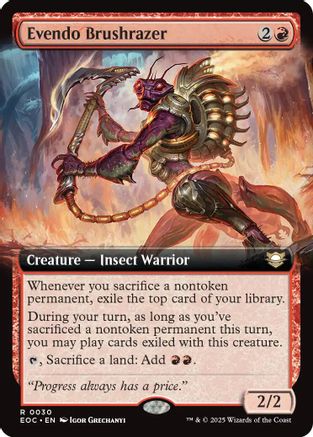 Evendo Brushrazer (Extended Art) (EOC-030)  - Commander: Edge of Eternities