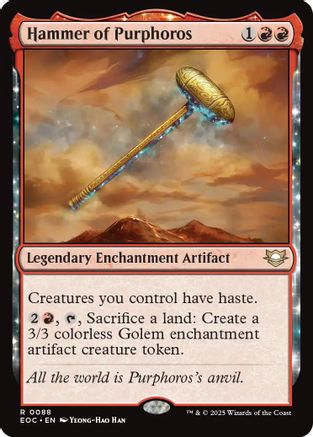 Hammer of Purphoros (EOC-088)  - Commander: Edge of Eternities