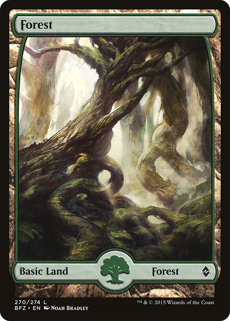 Forest (270) - Full Art (BFZ-270)  Foil - Battle for Zendikar