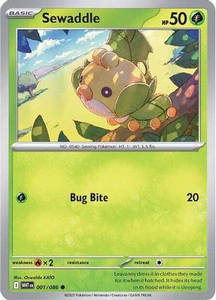Sewaddle 001/086 - Reverse Holofoil SV White Flare