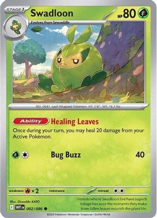 Swadloon 002/086 - Reverse Holofoil SV White Flare