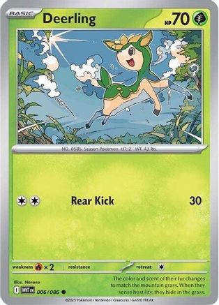 Deerling 006/086 - Reverse Holofoil SV White Flare
