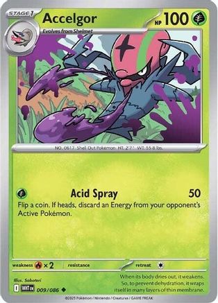 Accelgor 009 - Reverse Holofoil SV White Flare