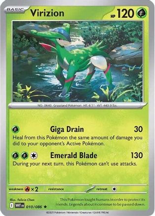 Virizion 010/086 - Holofoil SV White Flare