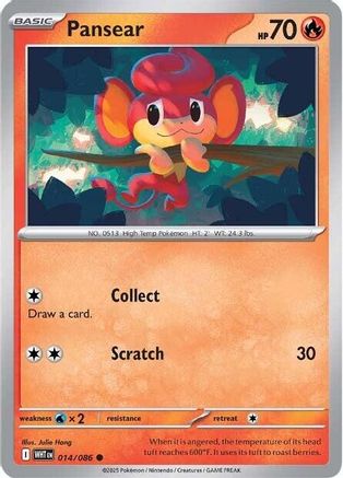 Pansear 014/086 - Reverse Holofoil SV White Flare