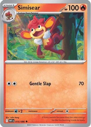 Simisear 015/086 - Reverse Holofoil SV White Flare