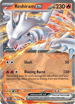 Reshiram ex 020/086 - Holofoil SV White Flare