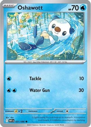 Oshawott 021/086 - Reverse Holofoil SV White Flare