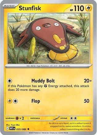 Stunfisk 035/086 - Reverse Holofoil SV White Flare