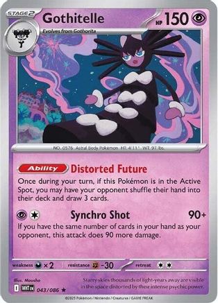 Gothitelle 043/086 - Holofoil SV White Flare