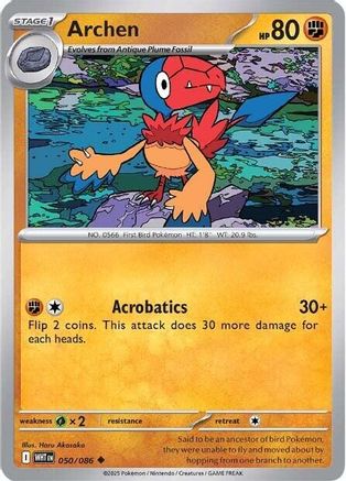 Archen 050/086 - Reverse Holofoil SV White Flare