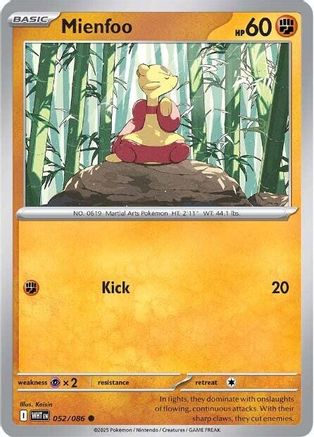 Mienfoo 052/086 - Reverse Holofoil SV White Flare