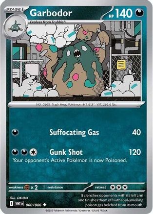 Garbodor 060/086 - Reverse Holofoil SV White Flare