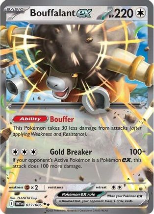 Bouffalant ex 077/086 - Holofoil SV White Flare
